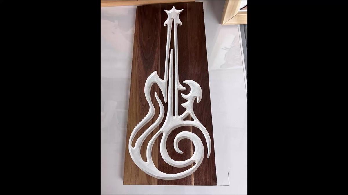 creating a guitar profile by tracing out a paper diagram