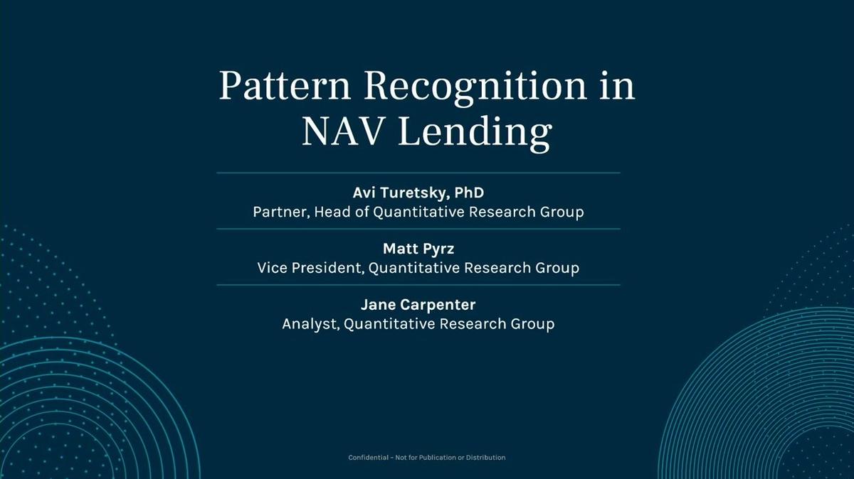 Ares Alternative Credit Annual Meeting | QRG - Pattern Recognition in NAV Lending