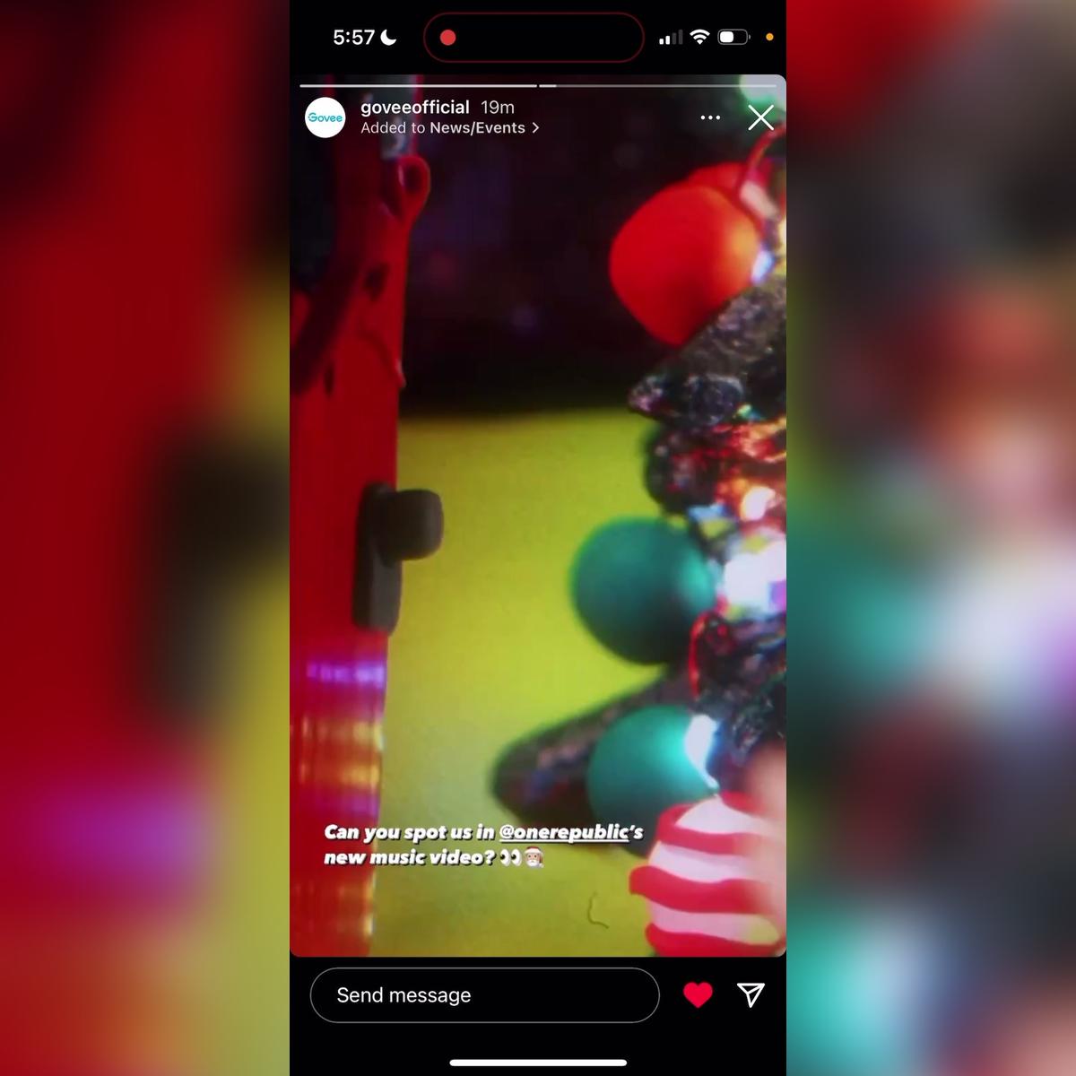 Govee x OneRepublic &quot;Dear Santa&quot; Story Post