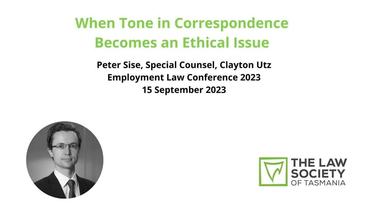 When Tone in Correspondence Becomes an Ethical Issue