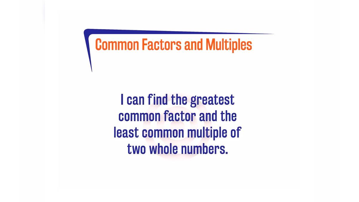 CoreSP 1.2.6 Common Factors and Multiples