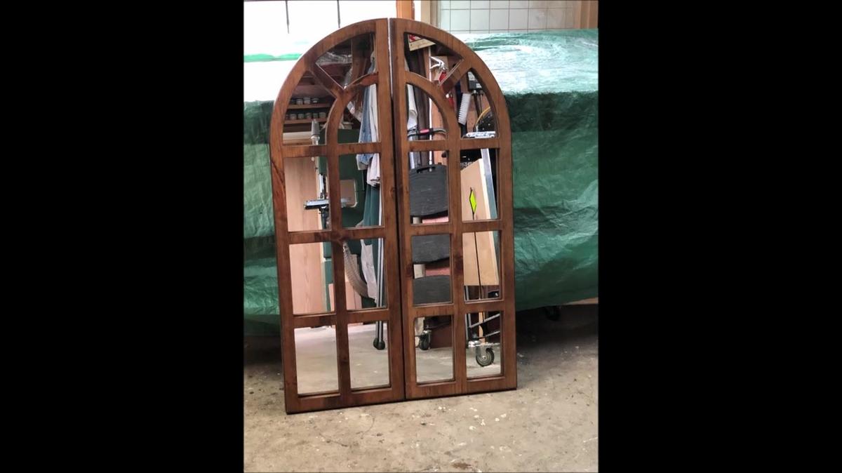 Digitizing a mirror decor diagram and cutting the parts