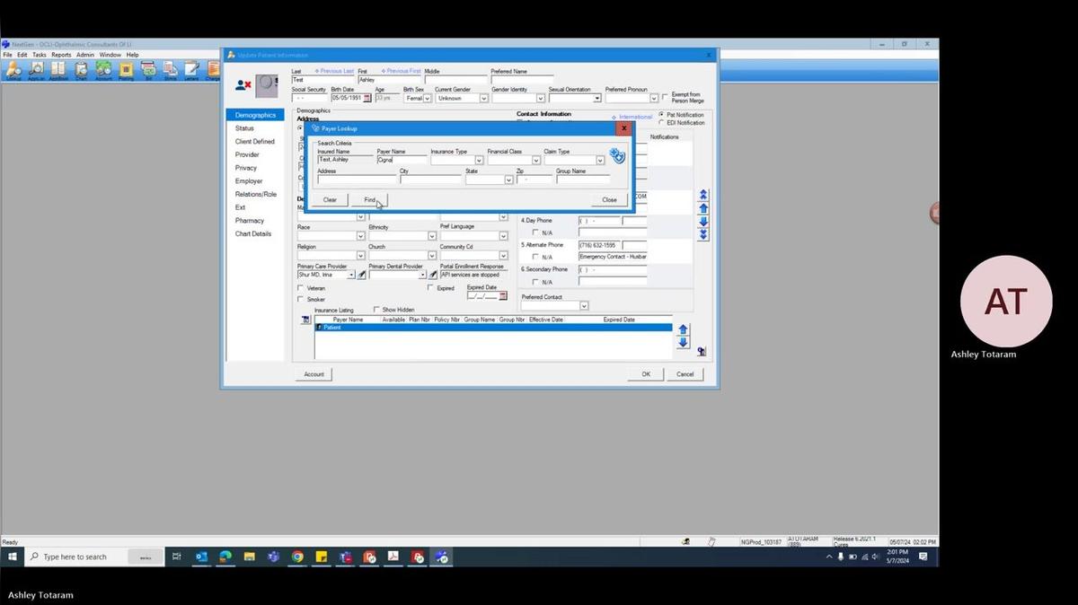 Insurance Entry - NG PM