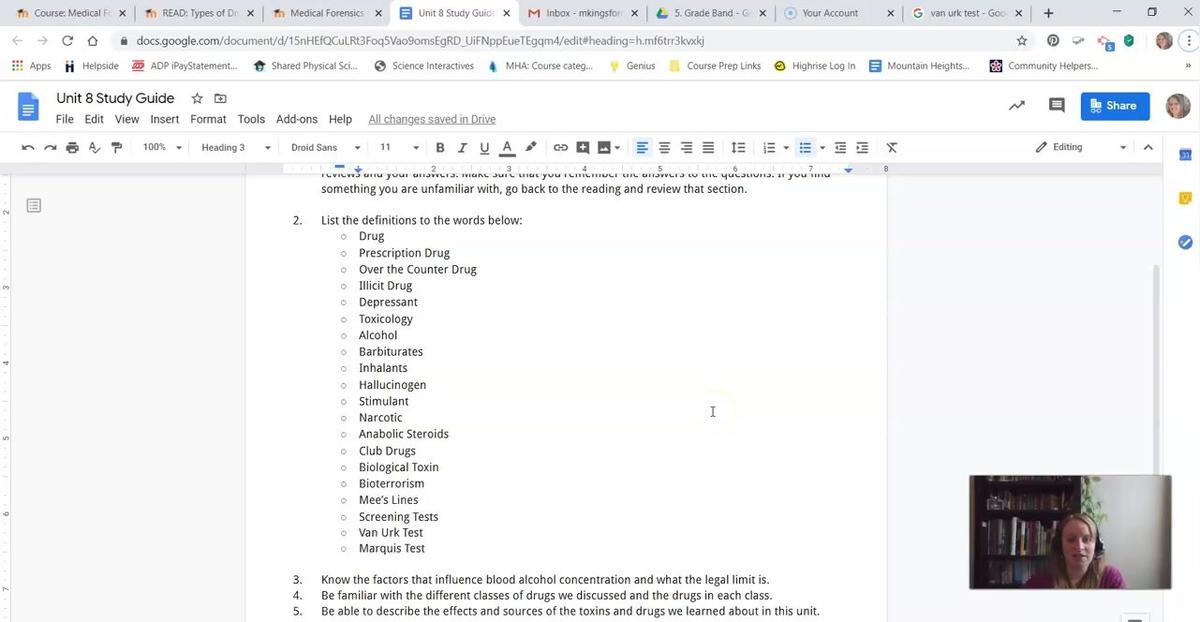 MF Q4 Unit 8 Study Guide Overview