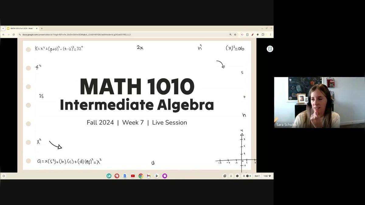 MATH 1010 Fall 2024 Week 7