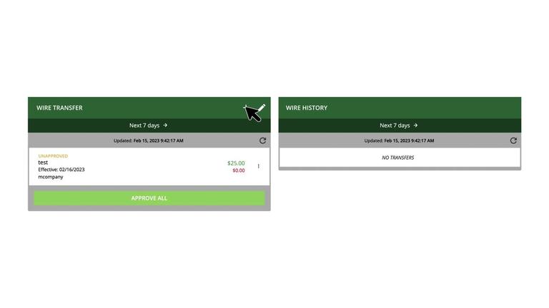 Managing Wire Transfer Templates