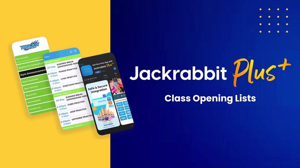 Jackrabbit Plus - Class Opening Lists