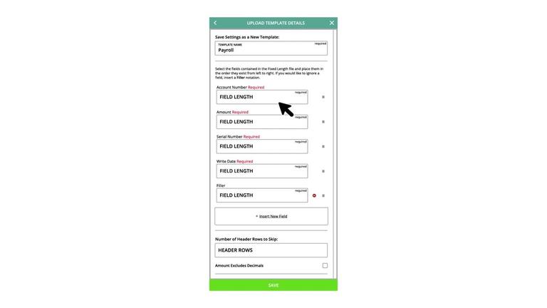 Check Upload Templates