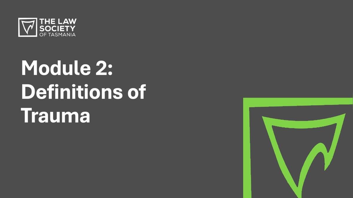 Module 02 - Definitions of Trauma