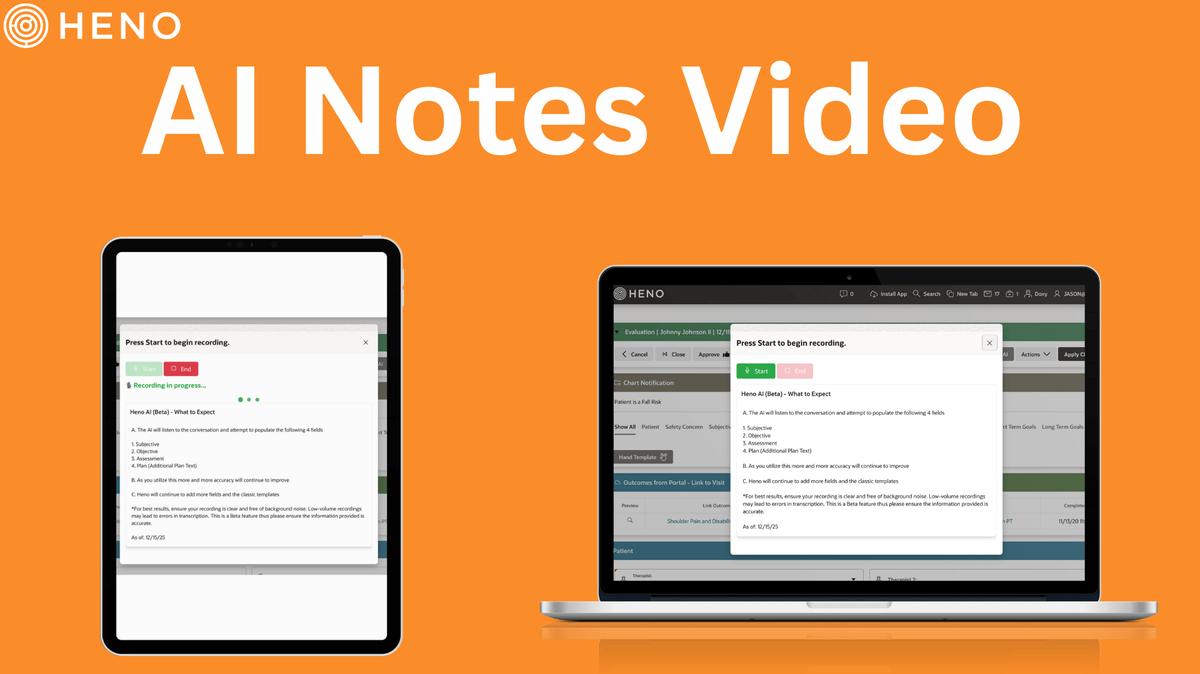 ✨✨ AI for Physical Therapy Notes
