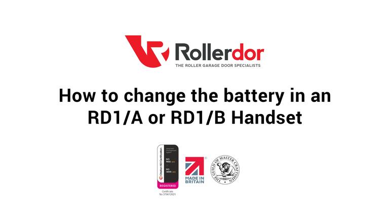 How to change the battery in an RD1/A or RD1/B Handset