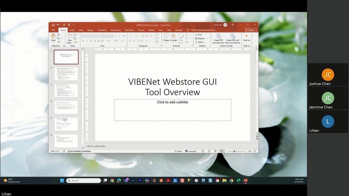 VIBENet Webstore GUI Tool Overview