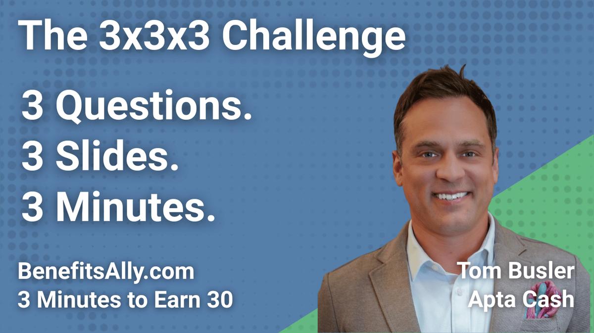 Apta Cash - 3x3x3 Challenge With Tom Busler