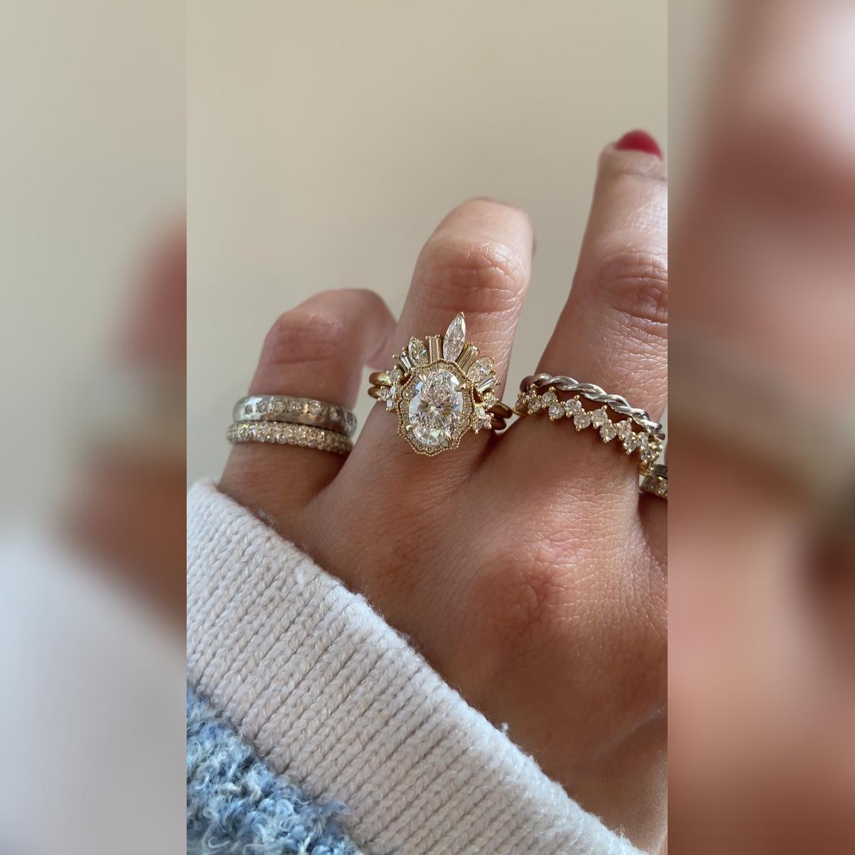 Evelina Oval Wedding Band Pairings