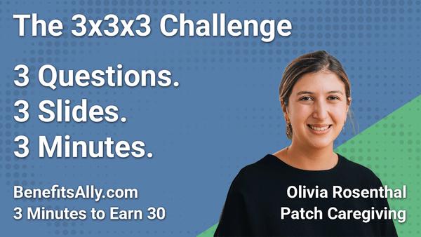 Patch Caregiving - 3x3x3 Challenge With Olivia Rosenthal