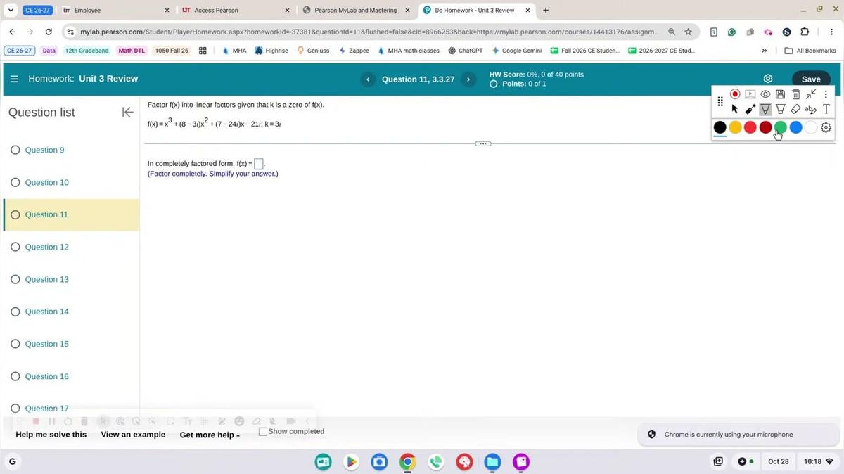Math 1050 Test Reveiw #3 11