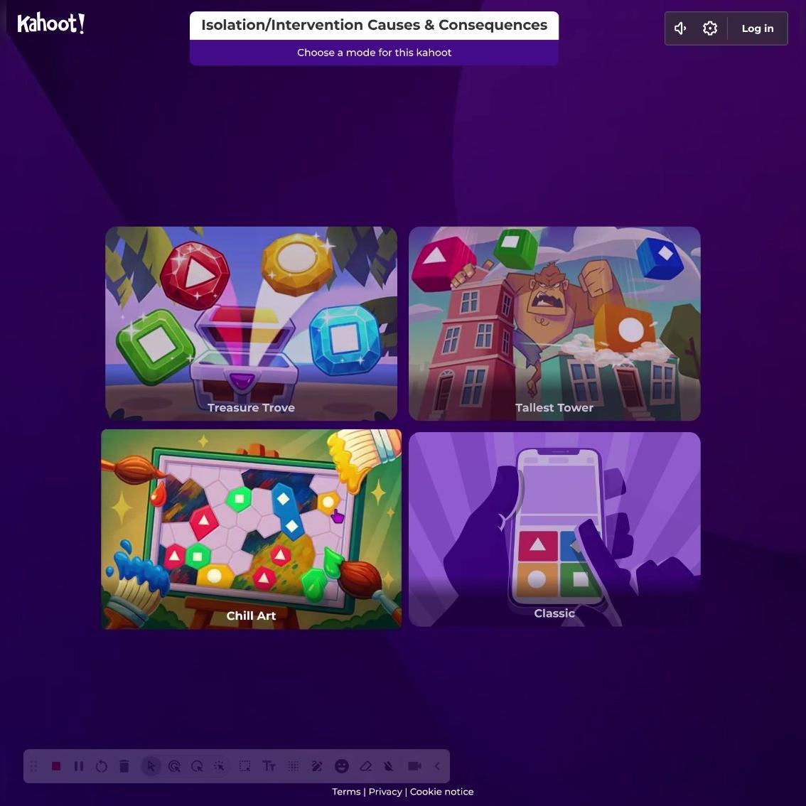 Choose mode - Kahoot! Solo - Screencastify - October 14, 2026 6:33 AM