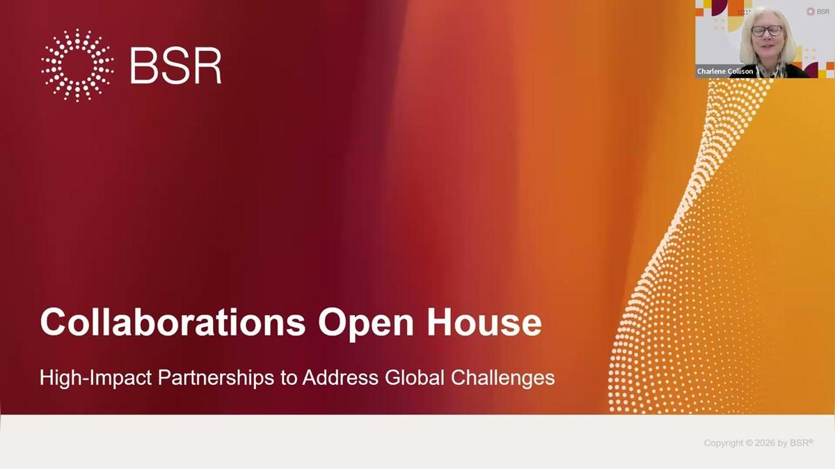 BSR Collaborations Open House: High-Impact Partnerships to Address Global Challenges