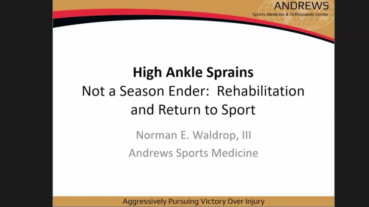Syndesmosis Injuries in Athletes