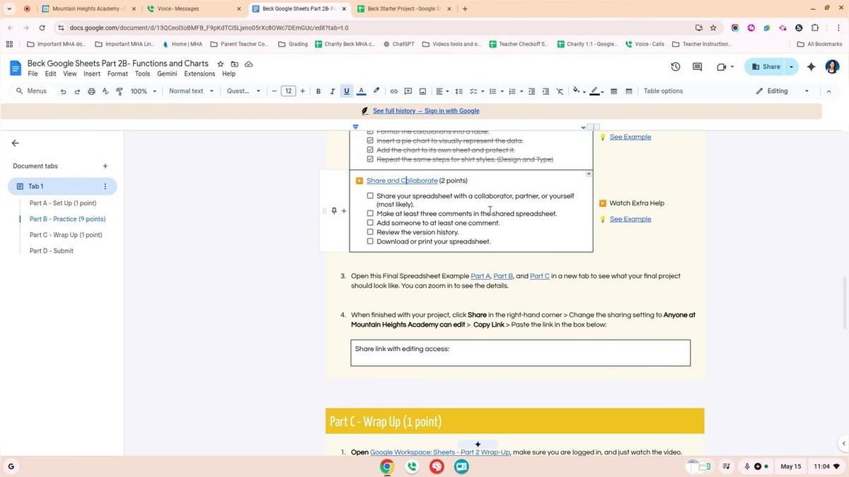 Google Sheets Part 2B - Share and Collaborate 
