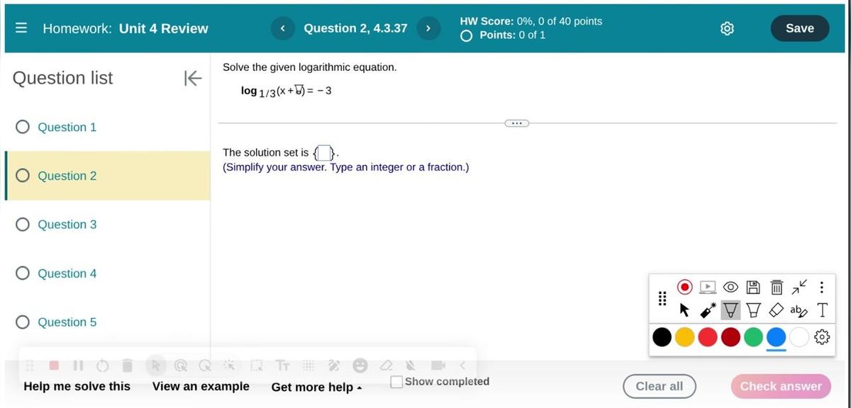 Math 1050 Unit 4 Review #2