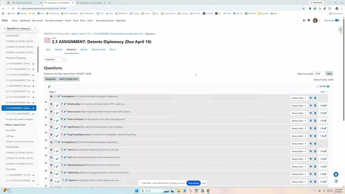 Organizing Quiz Questions in the OpenLMS Question Bank - 2026