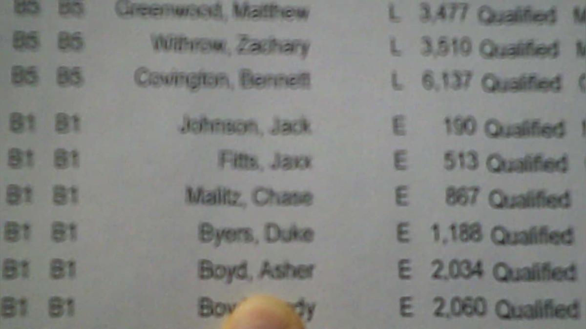 Asher Boyd B1 Round 1 Pass 1