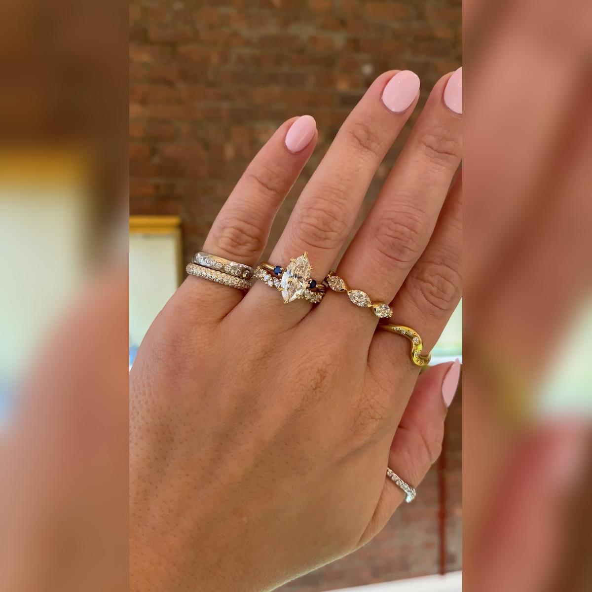 Indigo Wedding Band Pairings