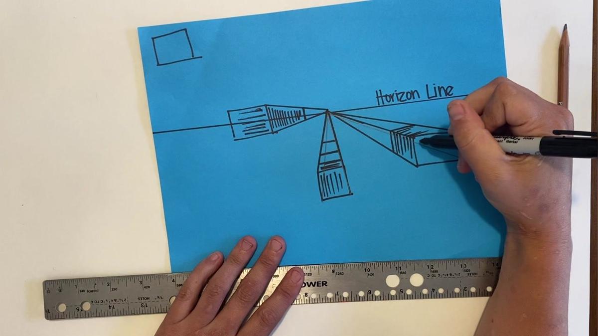 Art 1 1 point perspective boxes