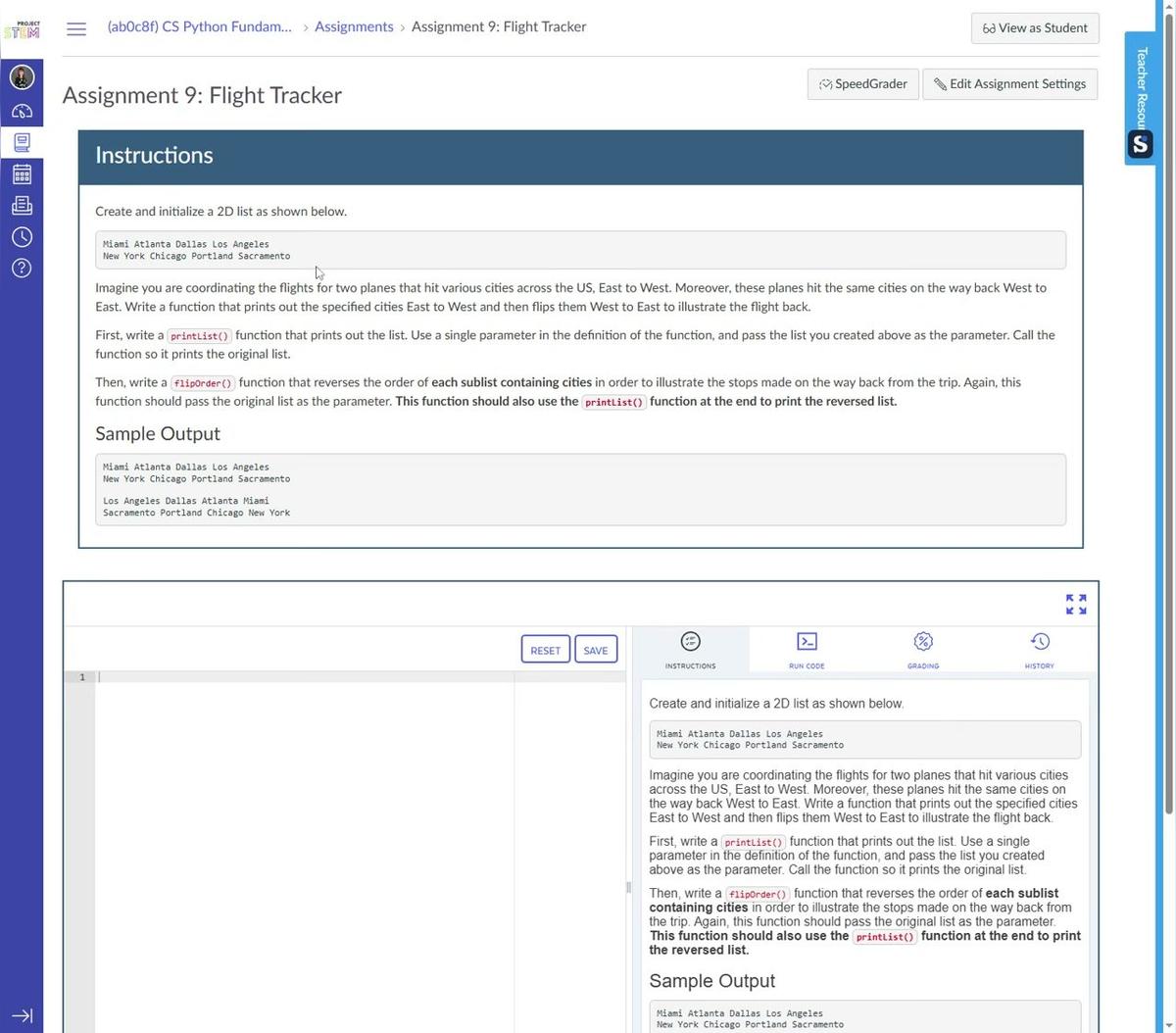 Unit 9 Flight Tracker Programming Test Instructions