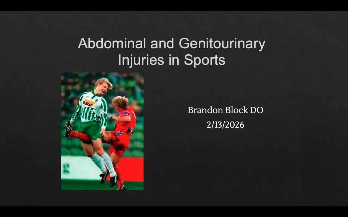 Abdominal &amp; Genitourinary Injuries in Sports