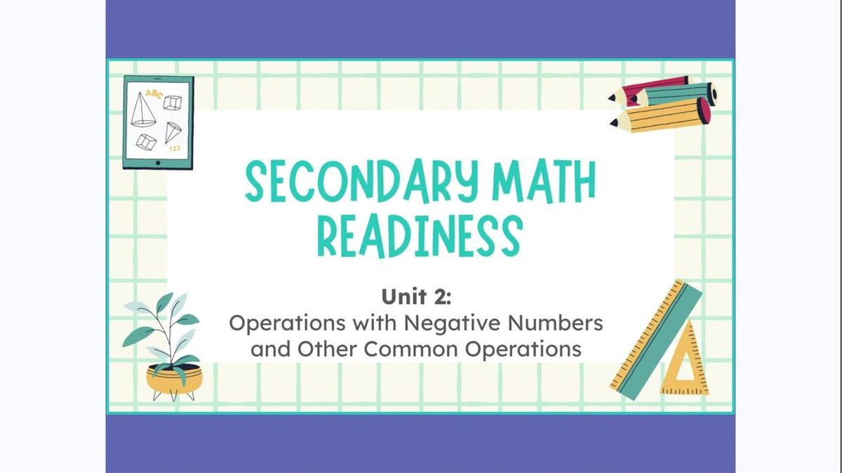 2.4 Subtracting Positive and Negative Numbers - SMR-1