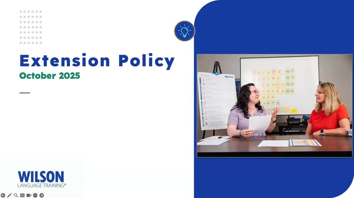 Staff &amp; On-Call Trainers WRS Extension Policy 2025