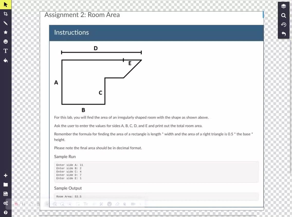 Unit 2 Room Area Test Explanation