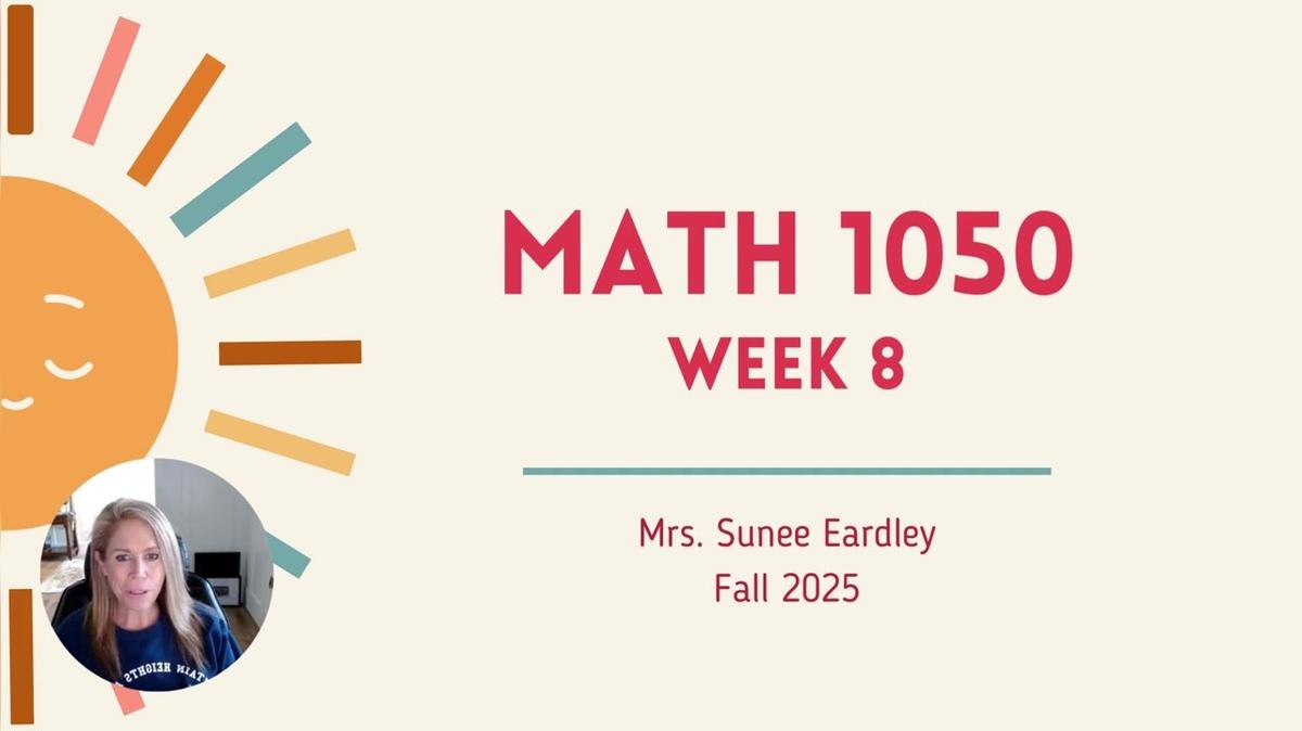 1050 Week 8 Fall 2025