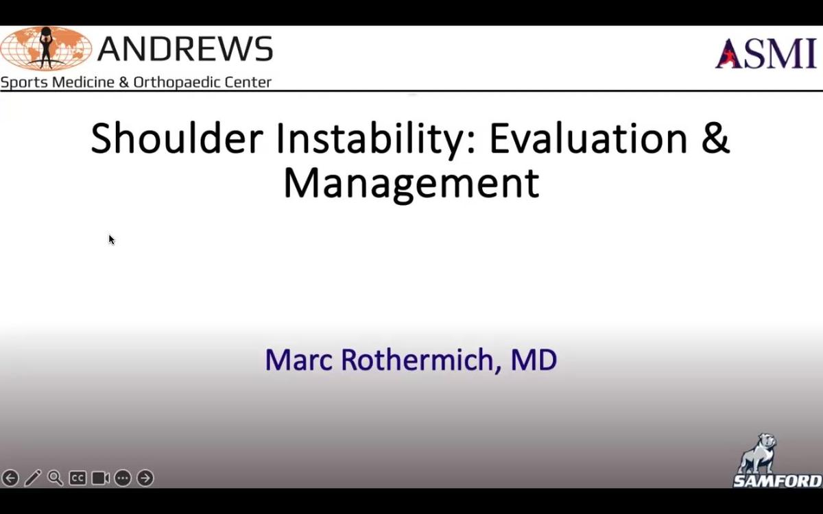 Shoulder Instability