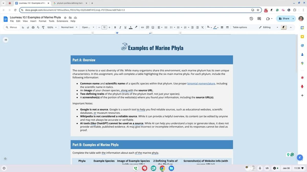 Marine Science Assignment 10.1 (G) Help Video