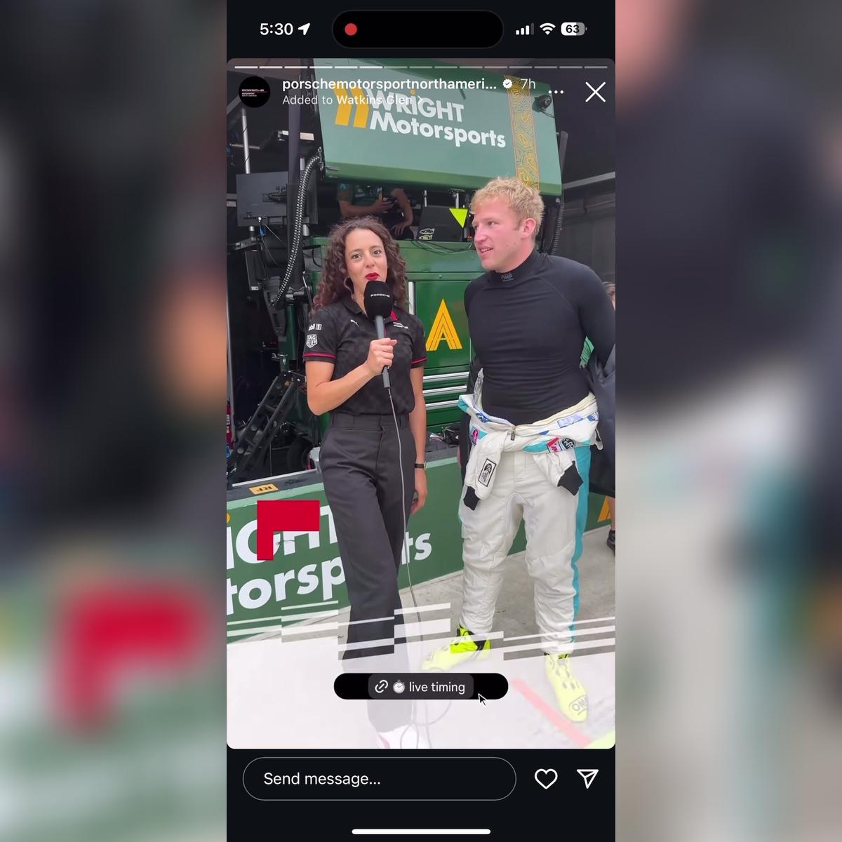 Peak Porsche Motorsport IG Story