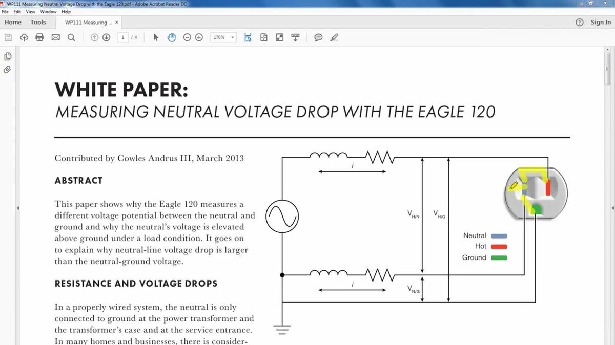 Ask a Pro: Measuring Neutral Voltage Drop with the Eagle 120