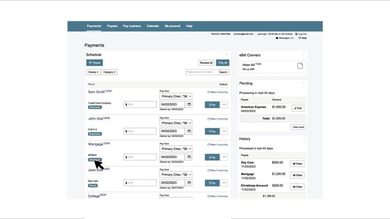 BPIP04 - Editing or Deleting a Payee