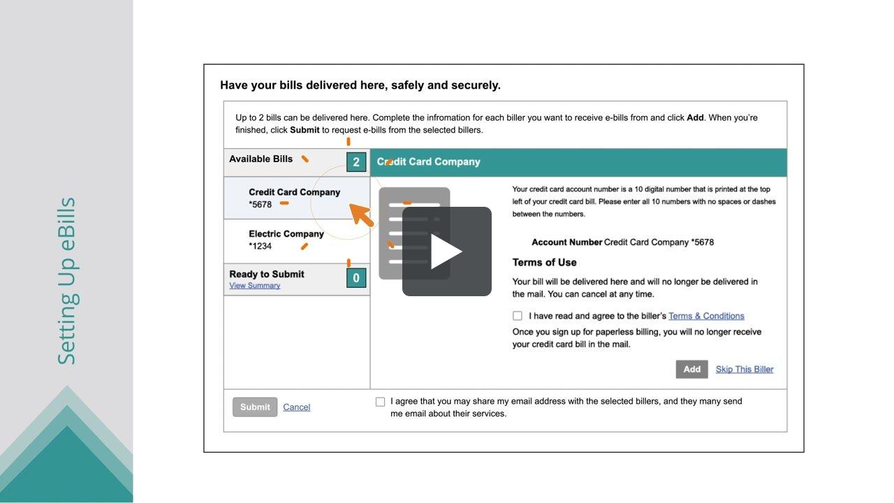 Setting Up Ebills
