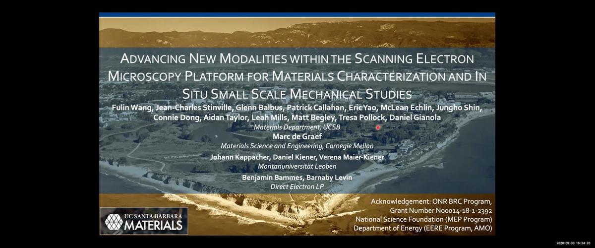 Advancing New Modalities within the Scanning Electron Microscopy Platform for Materials Characterization and In Situ Small Scale Mechanical Studies