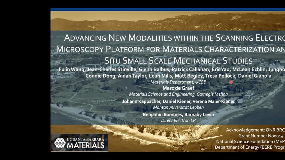Advancing New Modalities within the Scanning Electron Microscopy Platform for Materials Characterization and In Situ Small Scale Mechanical Studies