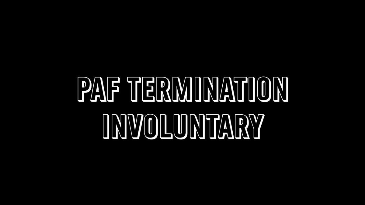 Paycom - PAF Termination Involuntary