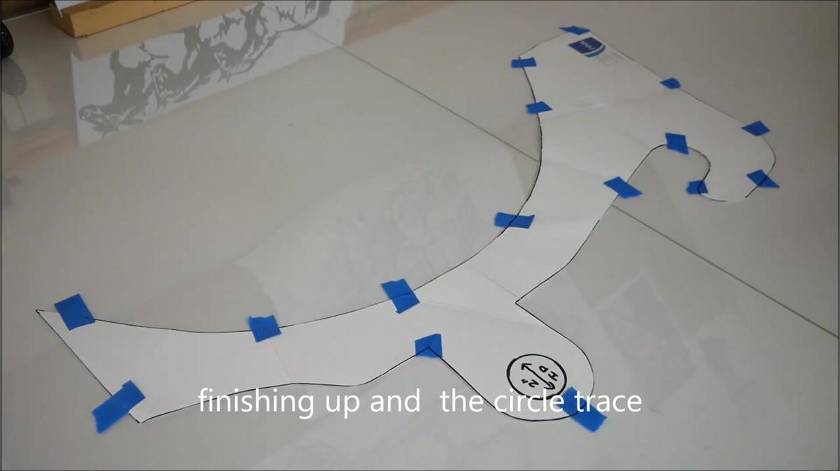 paper pattern traced