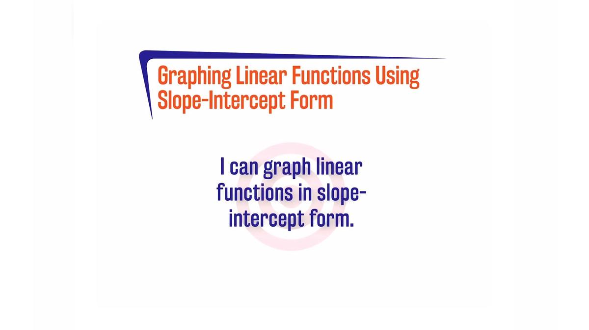 FL A.3.1 Linear Functions Using Slope-Intercept Form