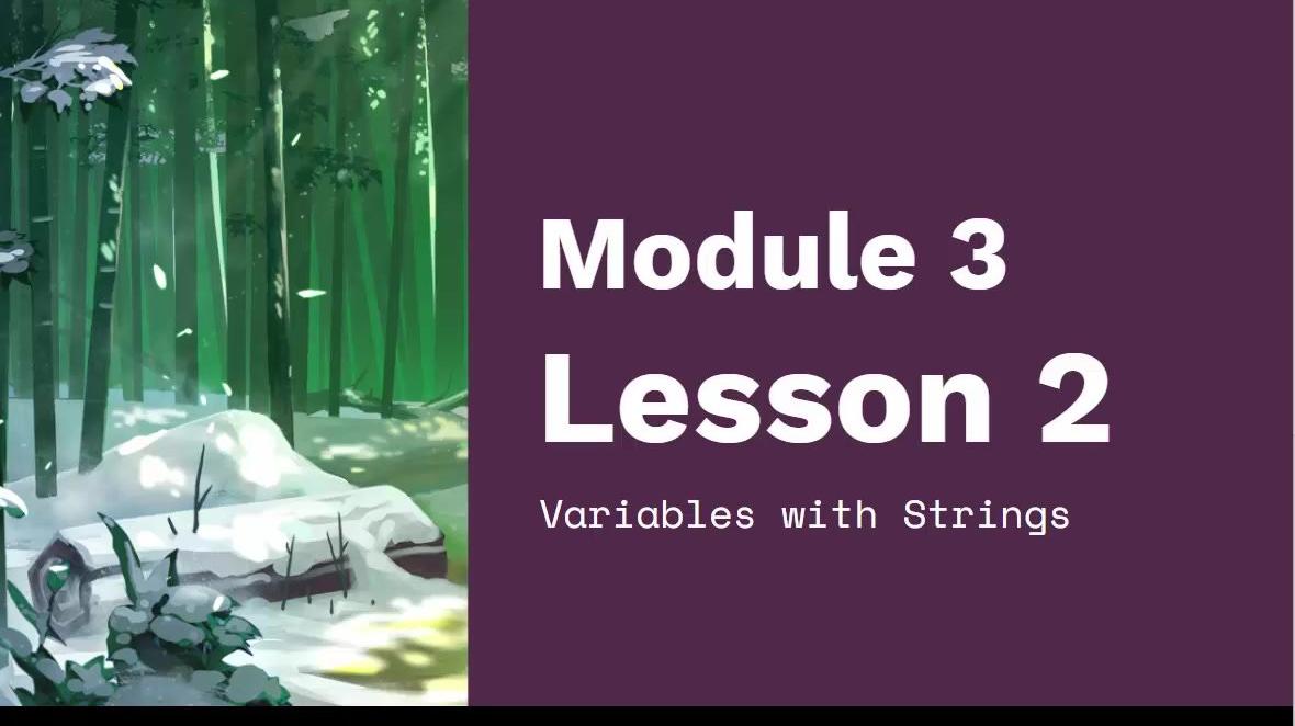 Module 3 Lesson 2 Variables and Strings.mp4
