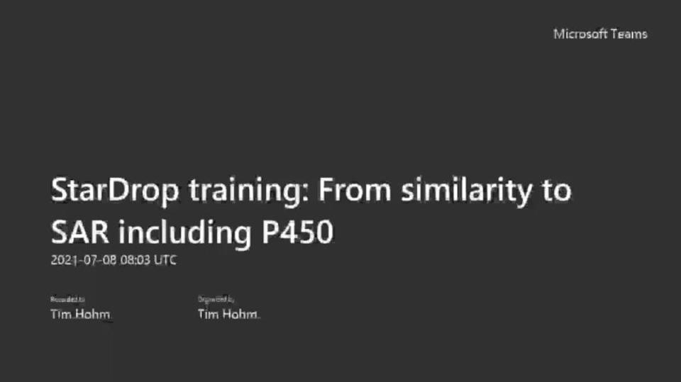StarDrop training_ From similarity to SAR including P450-Syngenta.mp4