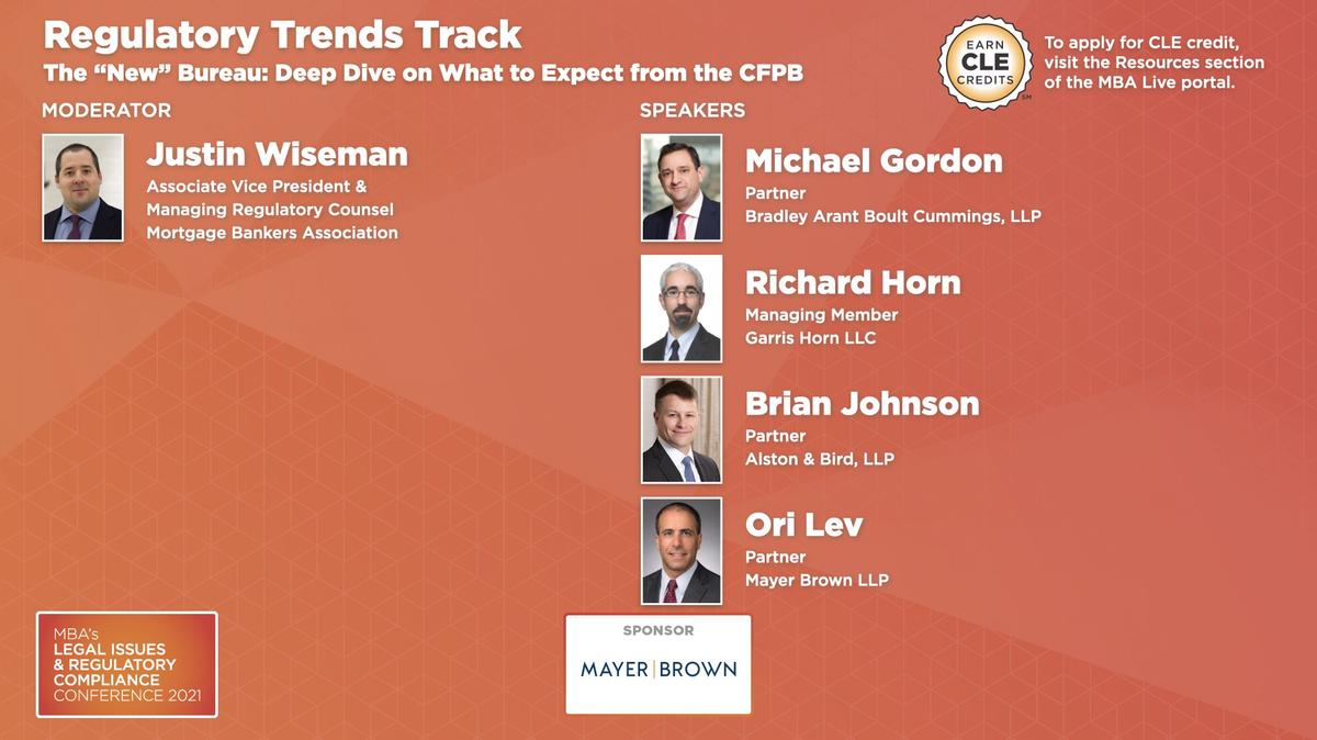 Wednesday Track 3: Regulatory Trends The New Bureau