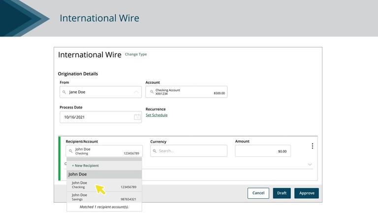 Creating an International Wire